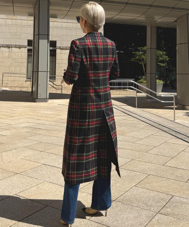 チェックモダンロングジャケット_edl25aw-jk07