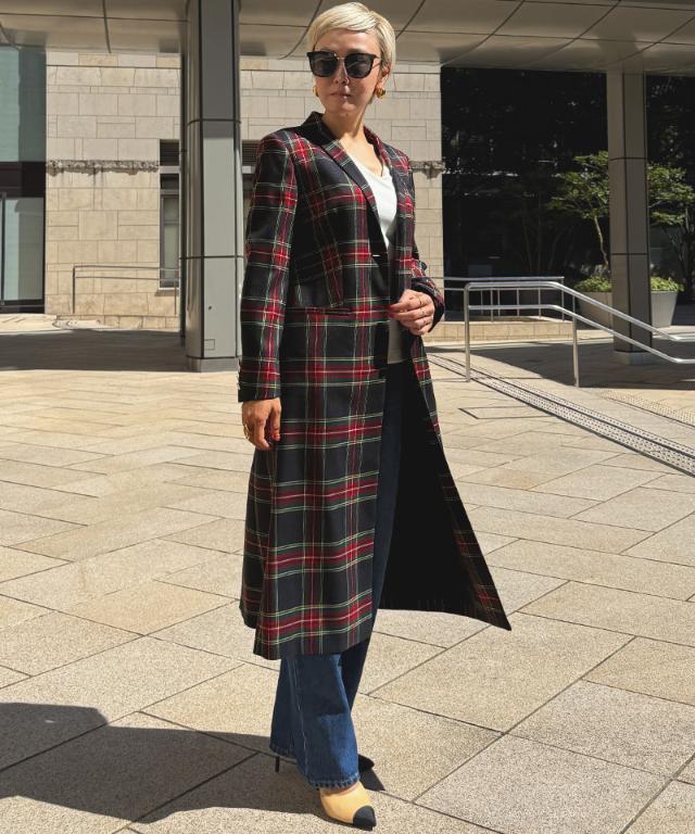 チェックモダンロングジャケット_edl25aw-jk07