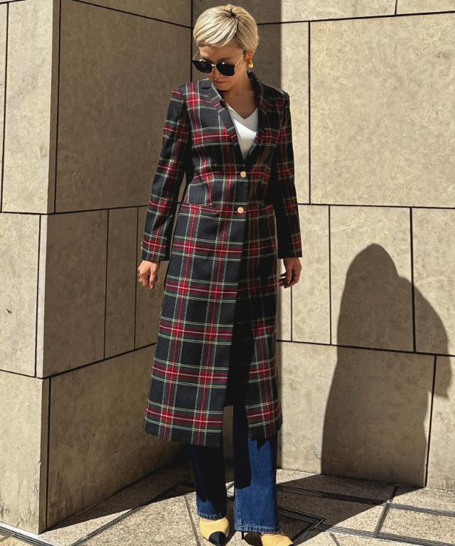 チェックモダンロングジャケット_edl25aw-jk07