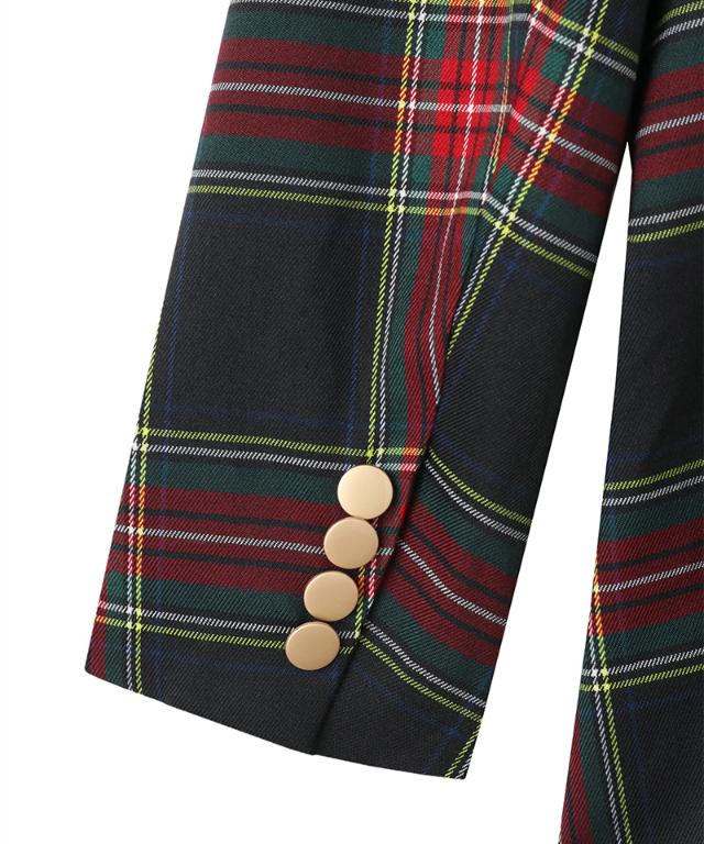 チェックモダンロングジャケット_edl25aw-jk07