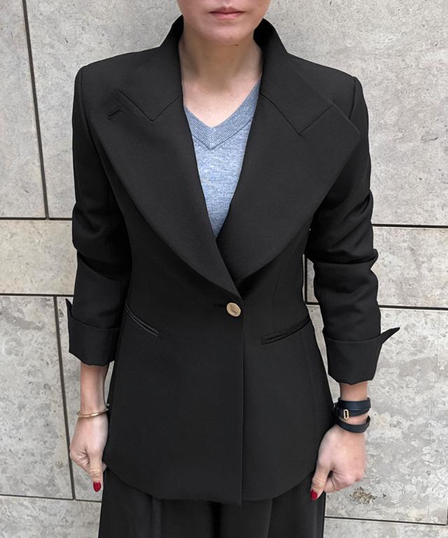 ２wayシルエットモダンジャケット（防シワ生地）_edl26ss-jk01