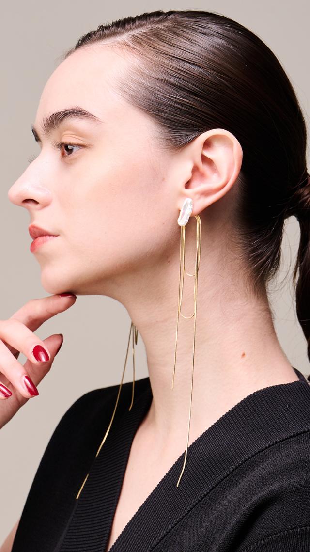 2way淡水＆チェーンピアス