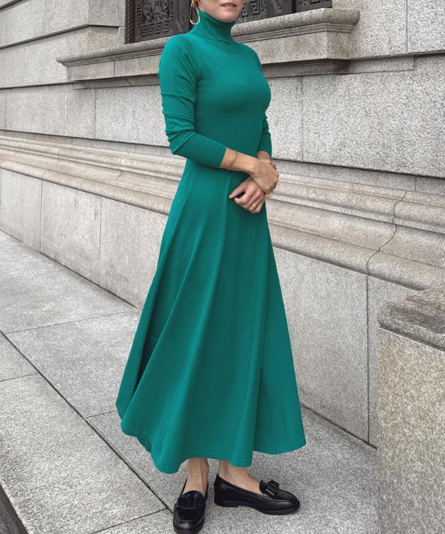 タートルニットフレアワンピース_gfa24aw-op14