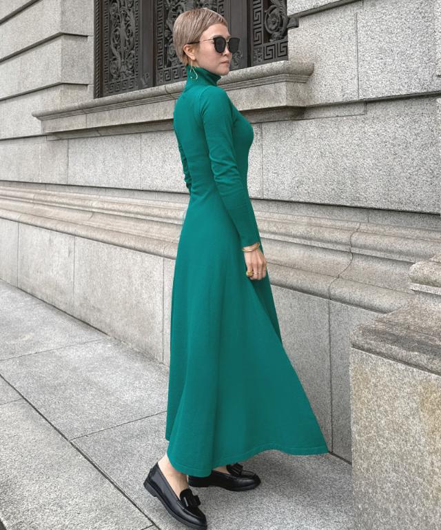 タートルニットフレアワンピース_gfa24aw-op14