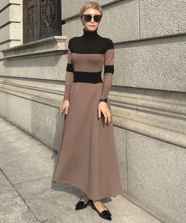 タートルニットフレアワンピース_gfa24aw-op14