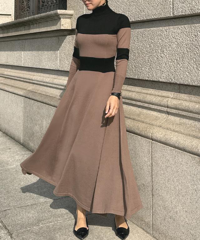 タートルニットフレアワンピース_gfa24aw-op14