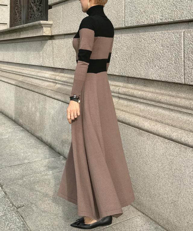 タートルニットフレアワンピース_gfa24aw-op14