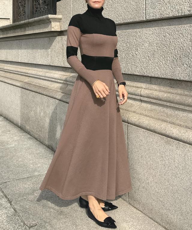 タートルニットフレアワンピース_gfa24aw-op14