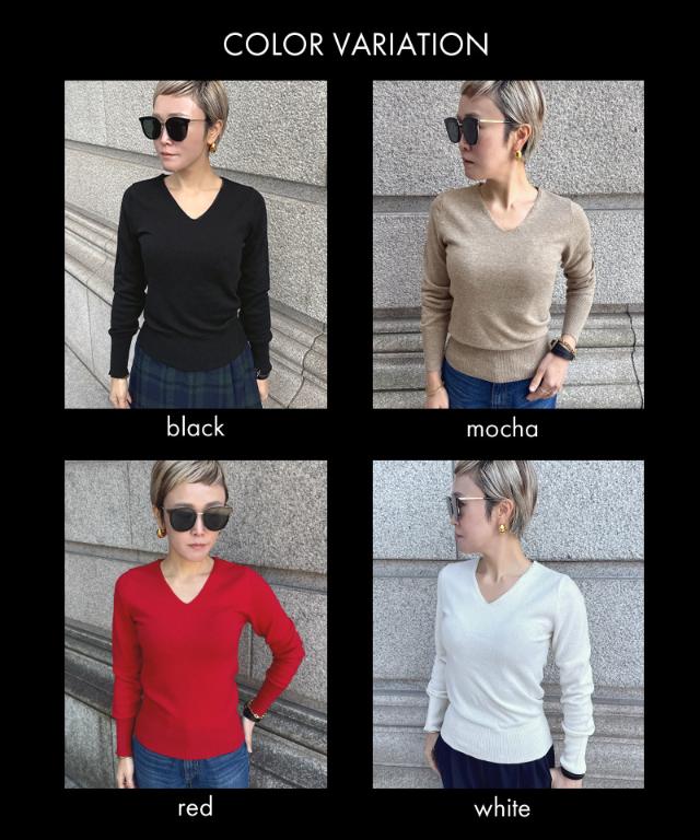 Ｖネックカシミヤニット_gfa25aw-nt01