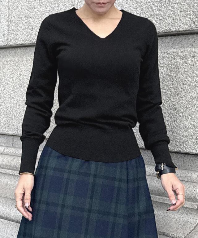 Ｖネックカシミヤニット_gfa25aw-nt01