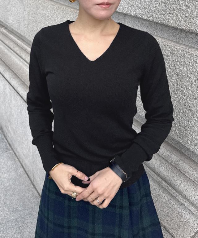 Ｖネックカシミヤニット_gfa25aw-nt01
