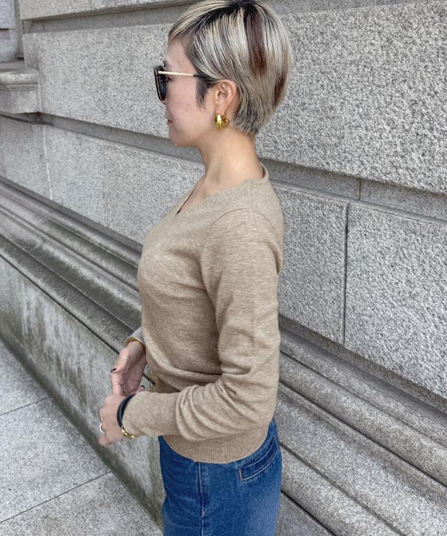 Ｖネックカシミヤニット_gfa25aw-nt01