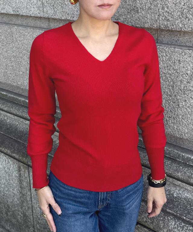 Ｖネックカシミヤニット_gfa25aw-nt01