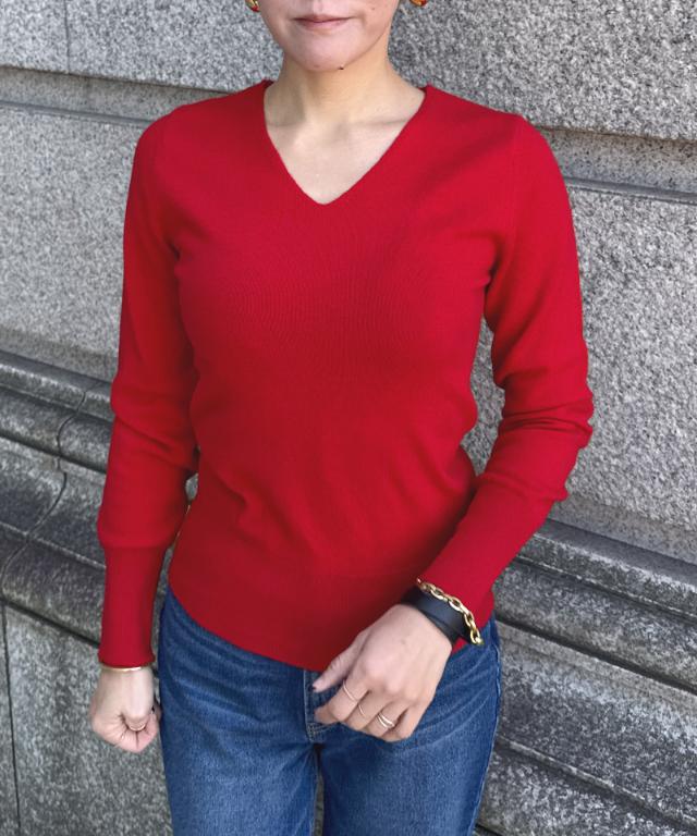 Ｖネックカシミヤニット_gfa25aw-nt01