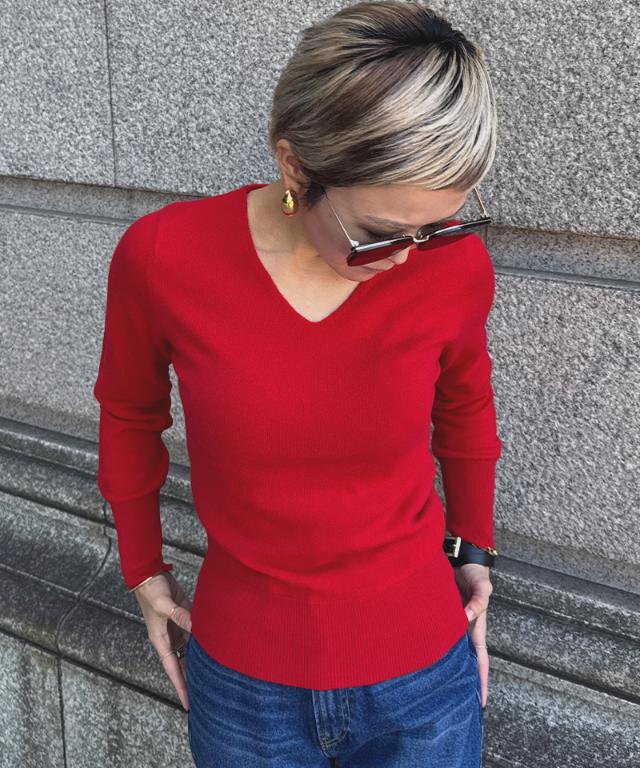 Ｖネックカシミヤニット_gfa25aw-nt01