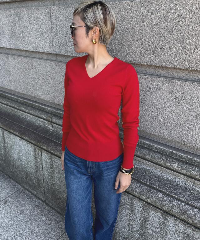 Ｖネックカシミヤニット_gfa25aw-nt01