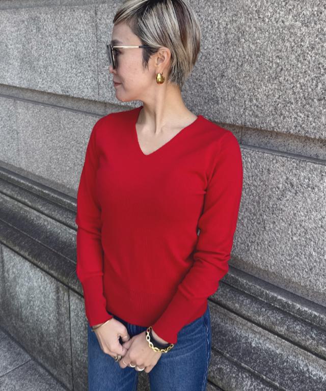 Ｖネックカシミヤニット_gfa25aw-nt01