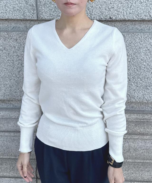 Ｖネックカシミヤニット_gfa25aw-nt01