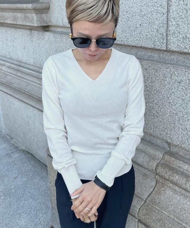 Ｖネックカシミヤニット_gfa25aw-nt01