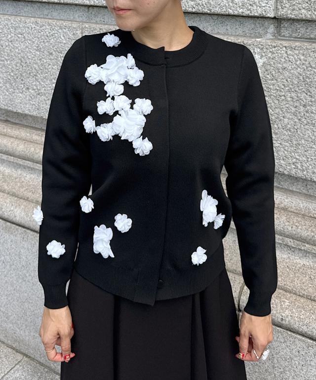 フラワーモチーフ付カーディガン_gfa25aw-nt04
