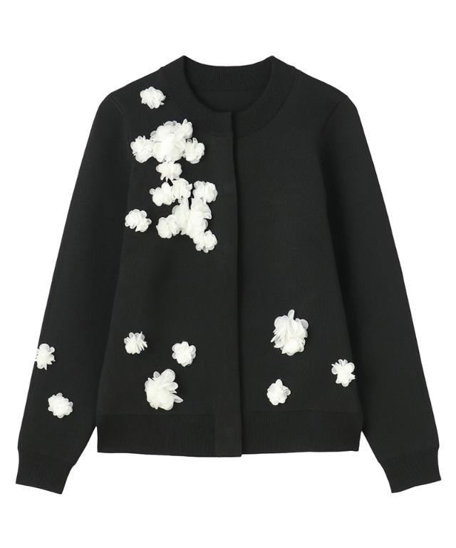 フラワーモチーフ付カーディガン_gfa25aw-nt04