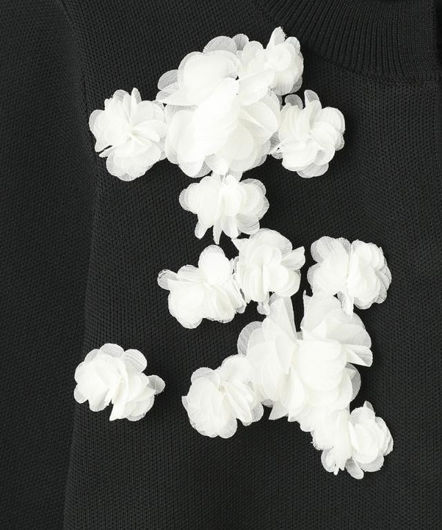 フラワーモチーフ付カーディガン_gfa25aw-nt04