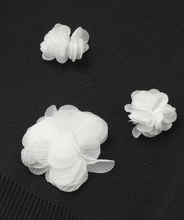 フラワーモチーフ付カーディガン_gfa25aw-nt04