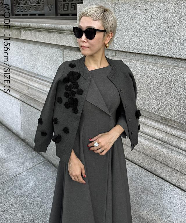 フラワーモチーフ付カーディガン_gfa25aw-nt04