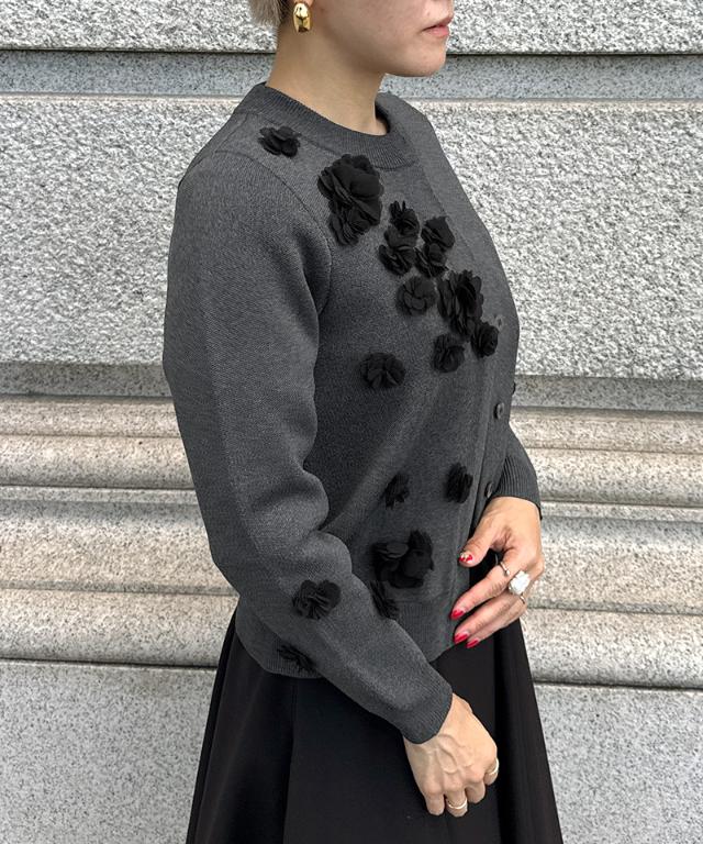 フラワーモチーフ付カーディガン_gfa25aw-nt04