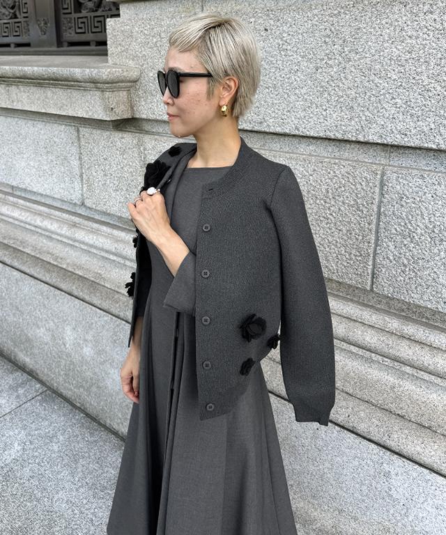 フラワーモチーフ付カーディガン_gfa25aw-nt04