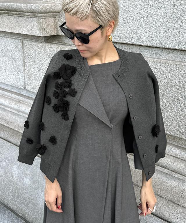 フラワーモチーフ付カーディガン_gfa25aw-nt04