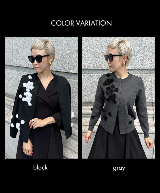 フラワーモチーフ付カーディガン_gfa25aw-nt04