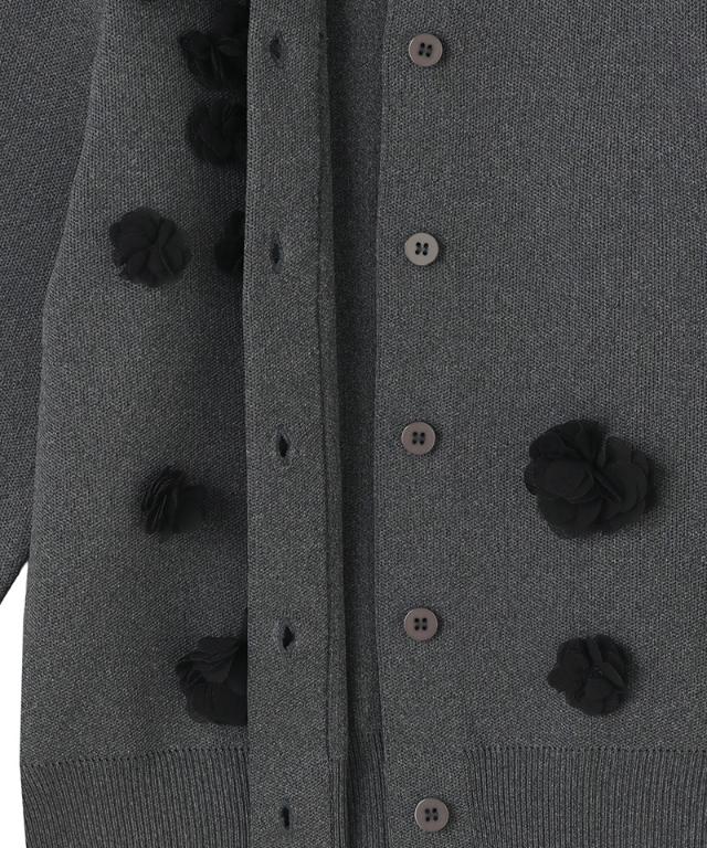 フラワーモチーフ付カーディガン_gfa25aw-nt04