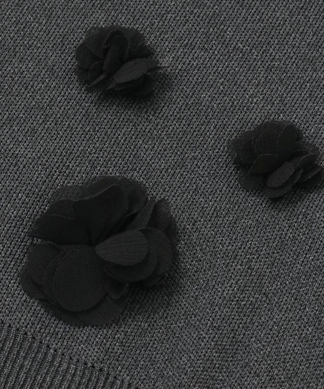 フラワーモチーフ付カーディガン_gfa25aw-nt04