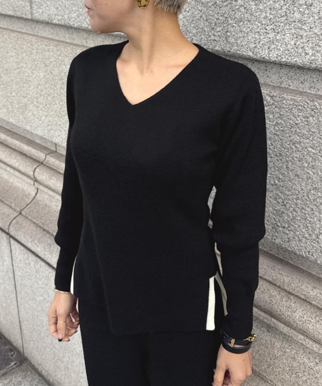 Vネックウールニット_gfa25aw-nt09