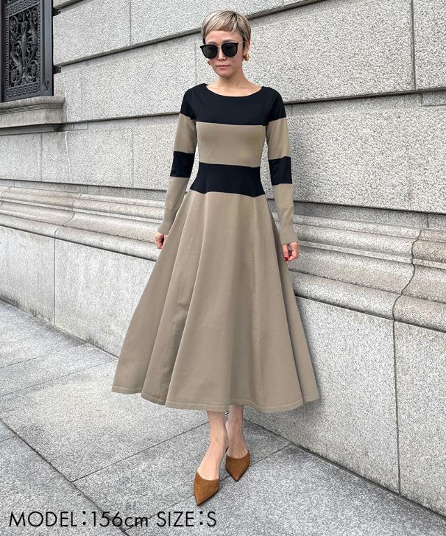 配色美ラインニットワンピース_gfa25aw-op12