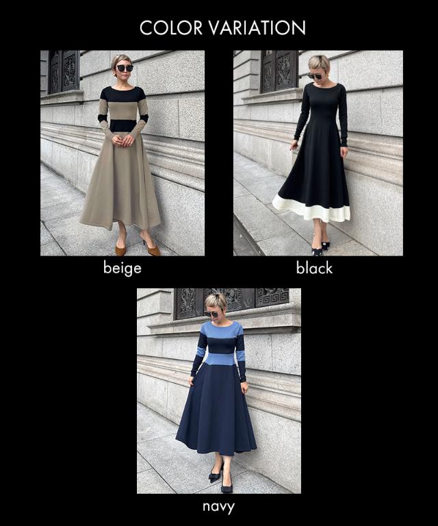 配色美ラインニットワンピース_gfa25aw-op12