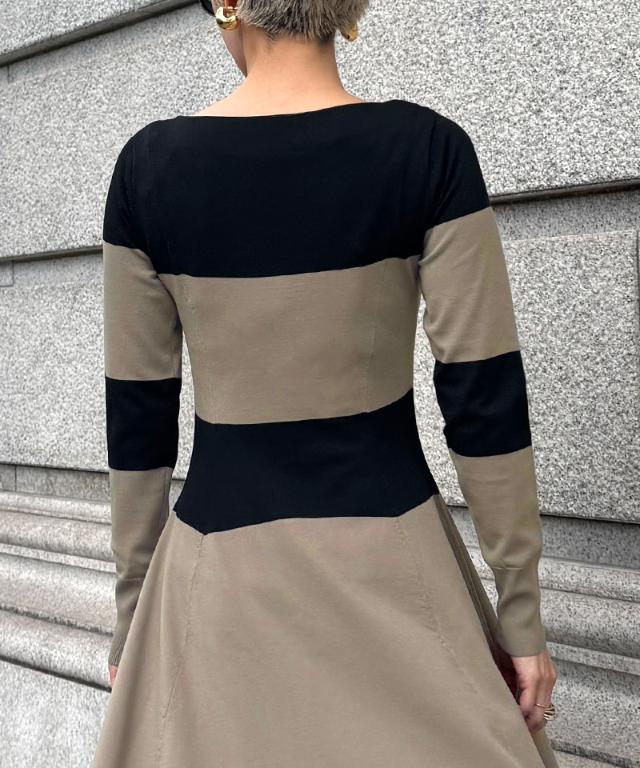 配色美ラインニットワンピース_gfa25aw-op12