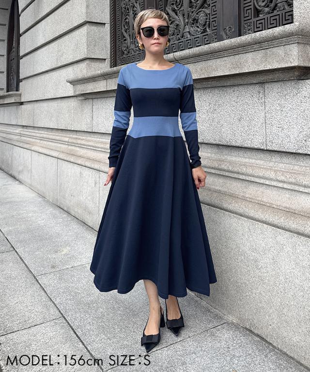 配色美ラインニットワンピース_gfa25aw-op12