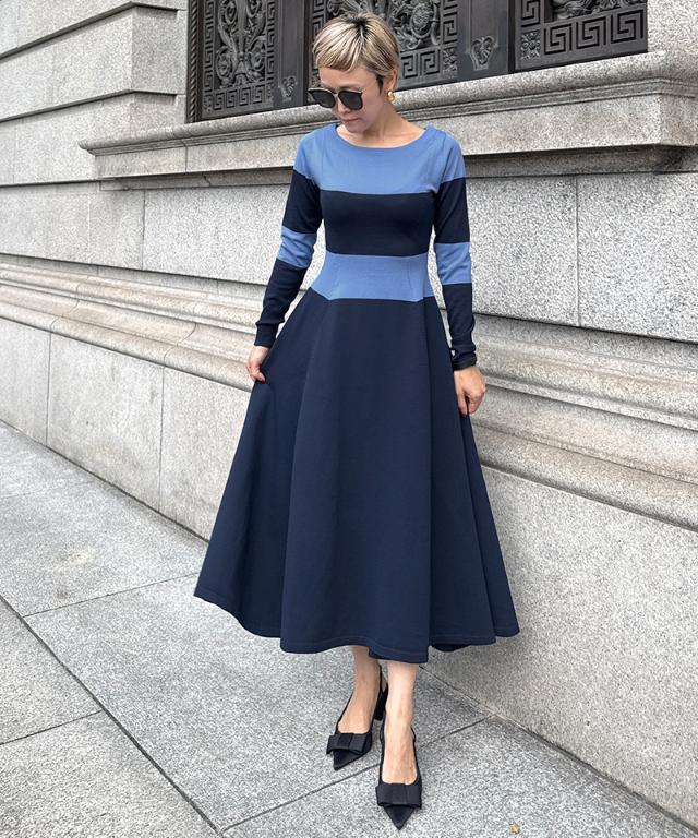 配色美ラインニットワンピース_gfa25aw-op12