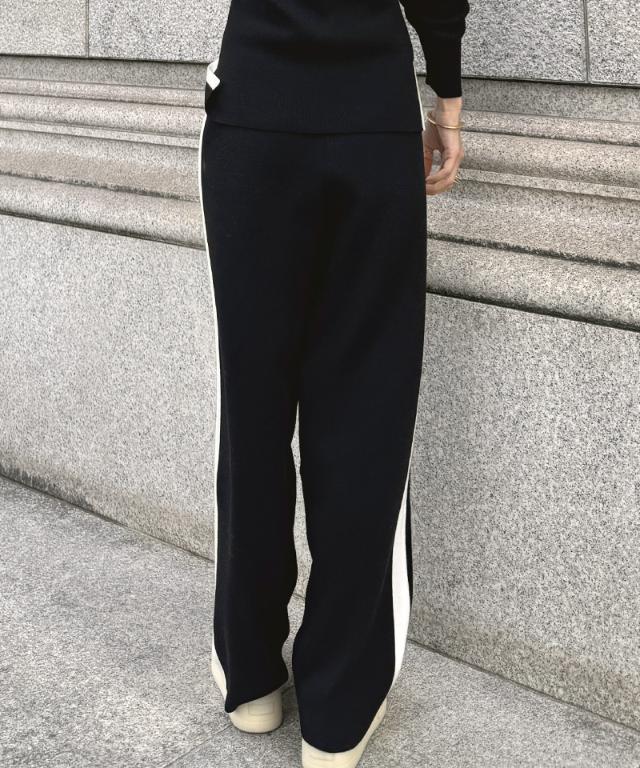 ウールサイドラインニットパンツ_gfa25aw-pt10