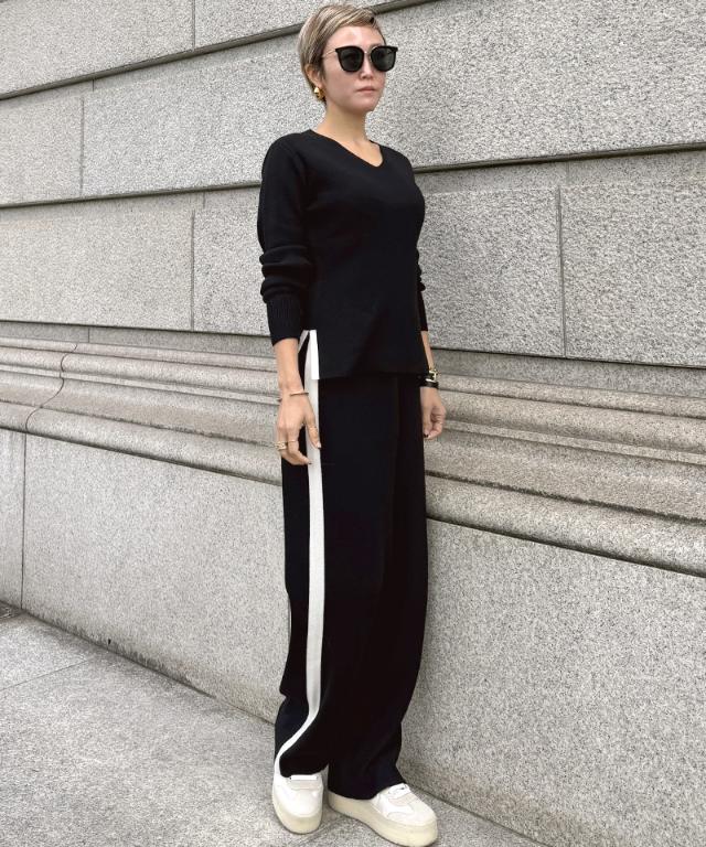 ウールサイドラインニットパンツ_gfa25aw-pt10