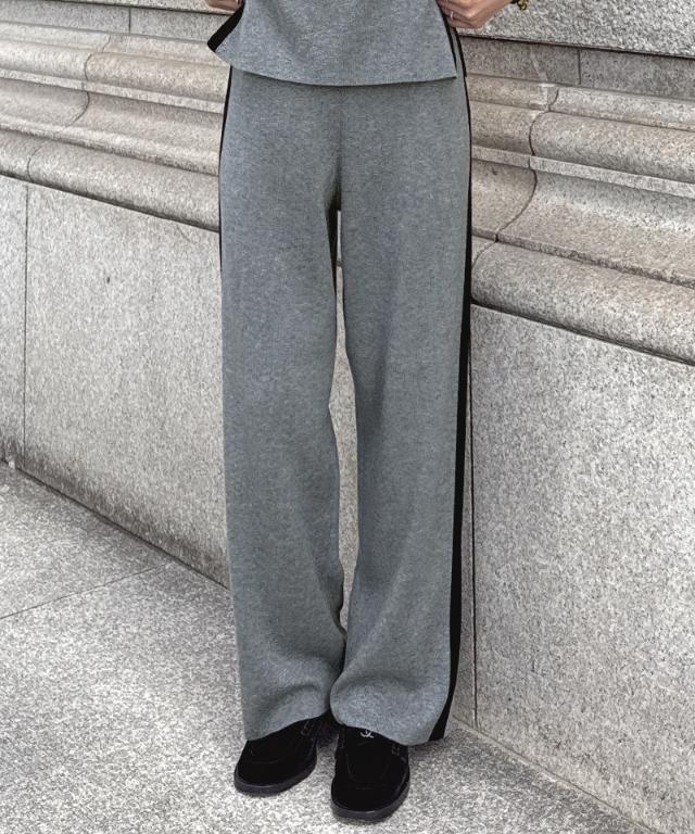 ウールサイドラインニットパンツ_gfa25aw-pt10