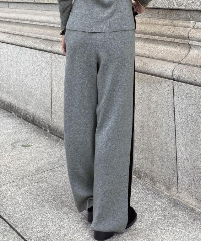 ウールサイドラインニットパンツ_gfa25aw-pt10