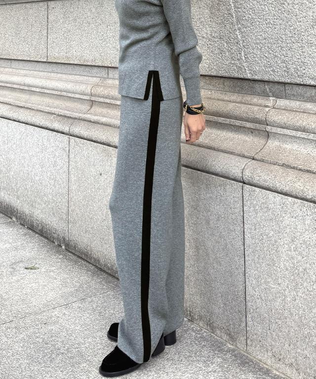 ウールサイドラインニットパンツ_gfa25aw-pt10