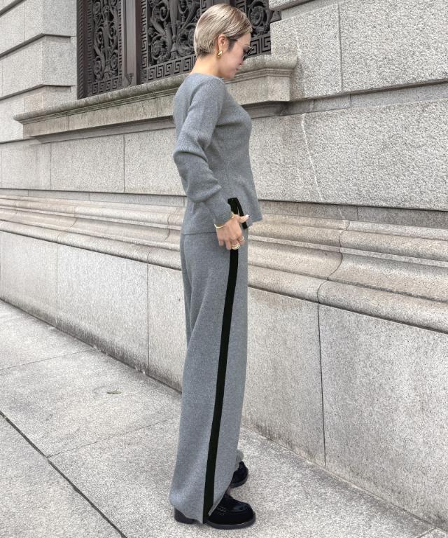 ウールサイドラインニットパンツ_gfa25aw-pt10