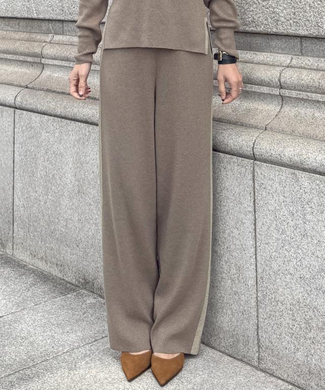 ウールサイドラインニットパンツ_gfa25aw-pt10