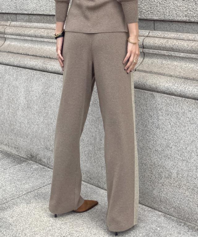 ウールサイドラインニットパンツ_gfa25aw-pt10