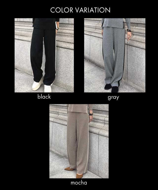 ウールサイドラインニットパンツ_gfa25aw-pt10