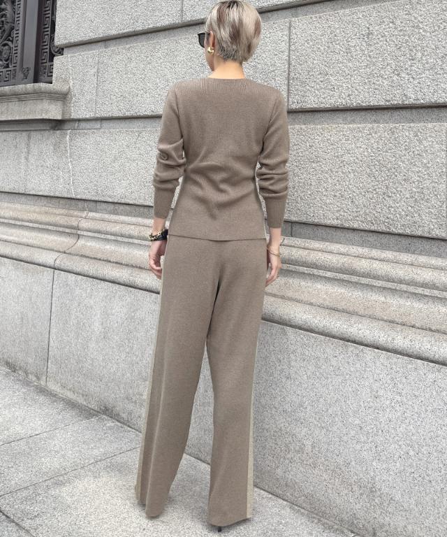 ウールサイドラインニットパンツ_gfa25aw-pt10